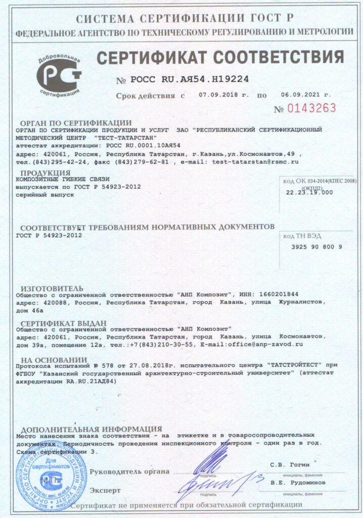 Сертификат соответствия теплоблока